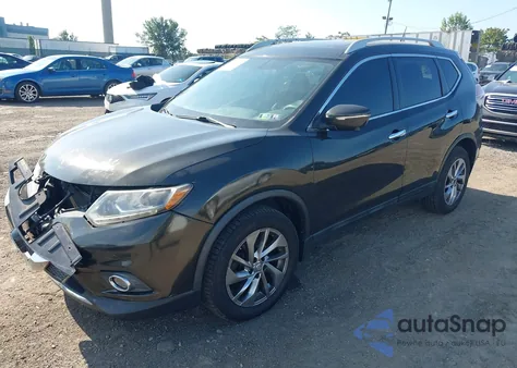 2015 Nissan Rogue Sl из США, поврежденный, VIN 5N1AT2MV7FC911278